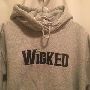 Gray Hooded Sweatshirt WICKED Broadway Musical - M